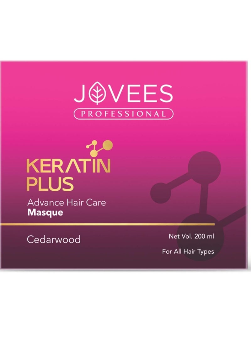 Jovees Professional Keratin Plus Advanced Hair Care Masque, Cedarwood, All Hair Types, 200ml - Image 1